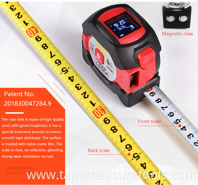 2 in 1 40m Infrared laser distance laser 5m Steel tape digital measuring tape laser distance meter